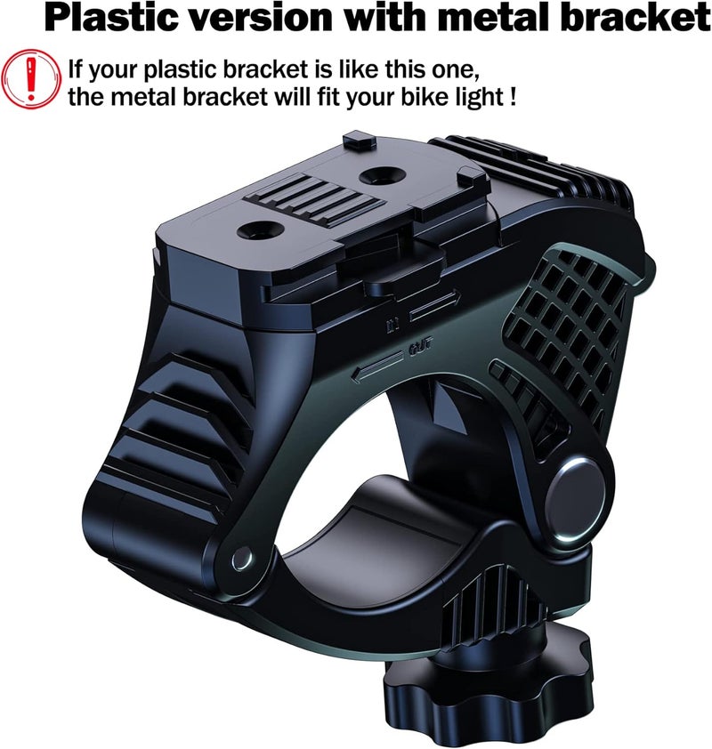 victagen Replacement Bracket for Bike Lights VTG8 VTG8Shield B3 Model, Bike Headlight Mount Base, Bicycle Light Holder, Easy to Install, for 22-35mm Handlebar, NOT for Y18 VTG10 Light - Image 2